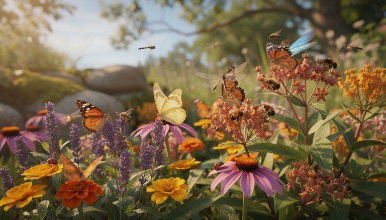 apprenez à créer un jardin accueillant pour les papillons et autres insectes utiles afin de favoriser la biodiversité et l'équilibre écologique chez vous.
